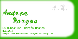 andrea morgos business card